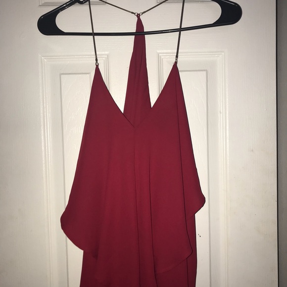 Blood red flowing blouse - Picture 1 of 4